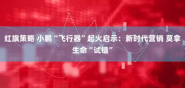 红旗策略 小鹏“飞行器”起火启示：新时代营销 莫拿生命“试错”